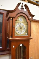 A mid 20th century German 'Tempus Fugit' longcase clock with three weights