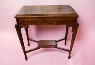 Early 20th century mahogany pot cupboard along with early 20th century mahogany side table.