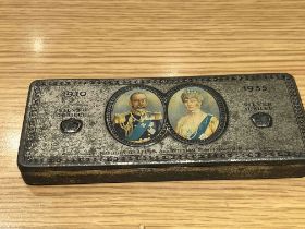 A Rowntree & Co Ltd of York, England commemorative chocolate tin, for the Silver Jubilee of King