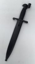 A Spanish M1941 Mauser Bolo bayonet, complete with adapter for the M1943 Mauser. Standard