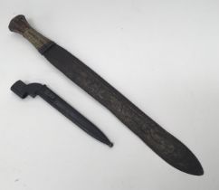 A vintage South African pattern No.9 bayonet, complete with associated scabbard. Likely of 1960’s