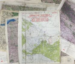 A selection of WW2 dated military maps, mostly showing locations in the European Theatre of war,