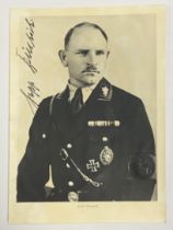 A German pre WW2 era signed photograph of Oberst-Gruppenfuhrer Josef ‘Sepp’ Dietrich (1892-1966).