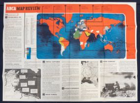 A further 5 scarce WW2 era ‘ABCA’ map review posters by Fosh & Cross. Dating from January 1943