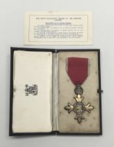 A silver gilt OBE with associated Royal Mint fitted case. Fitted with the 2nd type Civilian ribbon