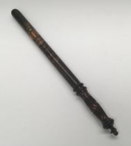 A scarce 19th century / early 20th century American Baton or ‘Billy Club’, with hand painted details