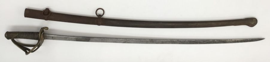 A French 1816 Model Restoration Pattern Light Cavalry Trooper’s Sabre, dated to back of blade June