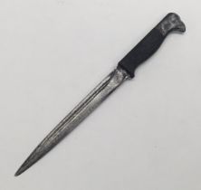 A circa WW1 era miniature K98 style bayonet letter opener. Single edge fullered blade, with