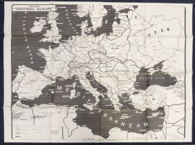 5 scarce WW2 era ‘ABCA’ map review posters by Fosh & Cross. Dating from March 1943 through to June