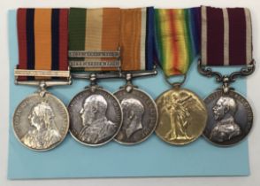 Boer War / WW1 / Meritorious service medal group, awarded to 25729 Engineer Clerk, later