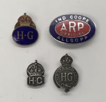 A scarce WW2 era ‘Ind Coope Allsopp’ ARP badge. Chrome with red and blue enamel infills, marked JR