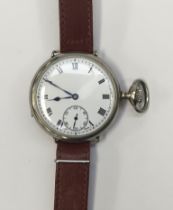 A scarce WW2 era Admiralty 301 Pattern Helvetia wristwatch. An odd looking watch, which at first