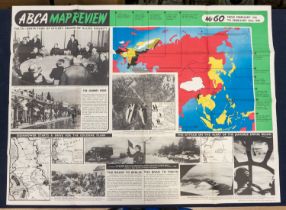 A series of 5 WW2 era ‘ABCA’ map review posters by Fosh & Cross. Dating from February 1945 through