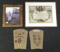 An interesting and scarce selection of late WW1 era Boy Scout badges and ephemera related to