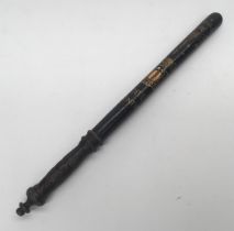 A scarce 19th century / early 20th century American Baton or ‘Billy Club’, with hand painted details
