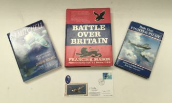 A scarce multi signed Battle Over Britain hardback book by Francis K Mason. 1990 revised limited