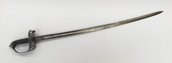 A fine quality 19th century Victorian 1827 pattern Rifles Officers sword, with fire gilded blade.