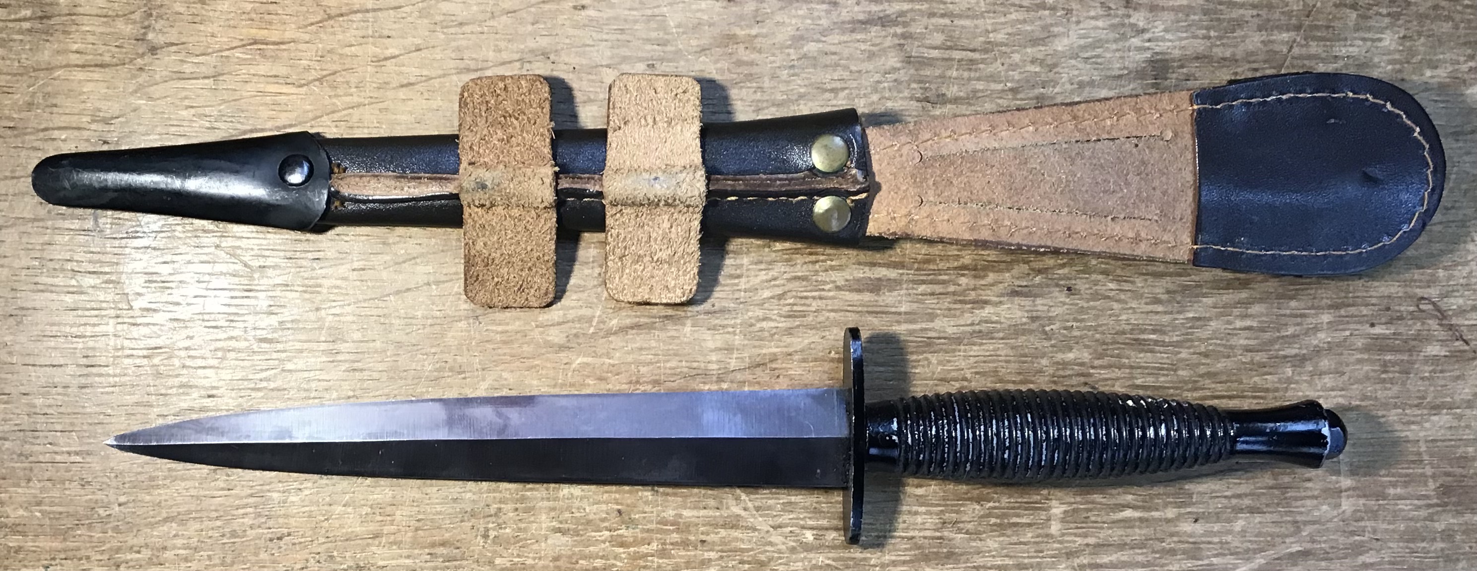 J. Nowill & Sons of Sheffield Commando knife, makers mark to blade and grip. No Military issue - Bild 2 aus 4