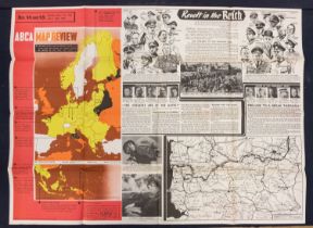 A series of 5 scarce WW2 era ‘ABCA’ map review posters by Fosh & Cross. Dating from July 1944