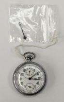 A WW2 era Leonidas 17 Jewel Kriegsmarine Artillerietrager stop watch, from circa 1938. Chrome plated