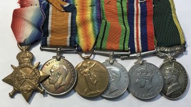 British WW1 & WW2 Medal Group to F-470 Pte S. James of the 17th Middlesex Regiment (Football