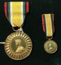 Very Rare 1968 Gold First Class Brunei Coronation Medals of Sultan Haji Hassanal Medals of Full &