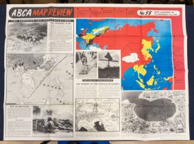 A series of 5 scarce WW2 era ‘ABCA’ map review posters by Fosh & Cross. Dating from December 1944