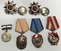 Russian Orders and Medals including two post 1985 Order of the Patriotic War 1st & 2nd Class,