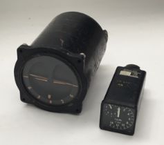 A WW2 era 1943 dated artificial horizon MK1B aviation instrument. Broad arrow marked, with the