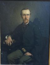 A 19th cent French school portrait of a Gentleman, 55.4cm x 46.3cm
