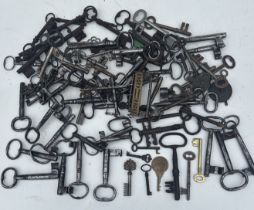 A large collection of 19th cent keys