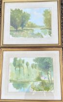 A pair of watercolours prints and other pictures a qty
