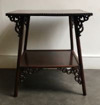 A Chinese hardwood table, H:59.5cm