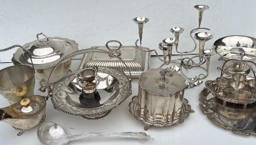 A large collection  of silver plated items
