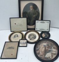 A collection of 19th cent prints to include Queen Victoria interest