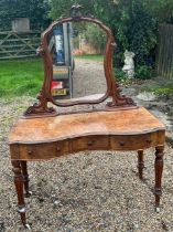 A 19th century walnut dressing table