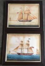 A pair of 19th cent Maritime interest watercolour studies, 48cm x 61cm