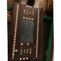 Victorian Snooker / billiards score board, Missing a slider knob with a  rolling score bar to the