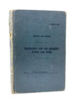 Flying & Gliding. Royal Air Force Observer's & Air Gunner's Flying Log Book for F. G. Irving,