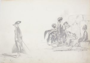 Cooper, Caroline. An album containing 11 original pencil sketches of figures in military uniforms,