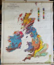 Bailey, E. B. Geological Map of the British Islands, third edition, 1939, 78 x 64.5cm, on hanging