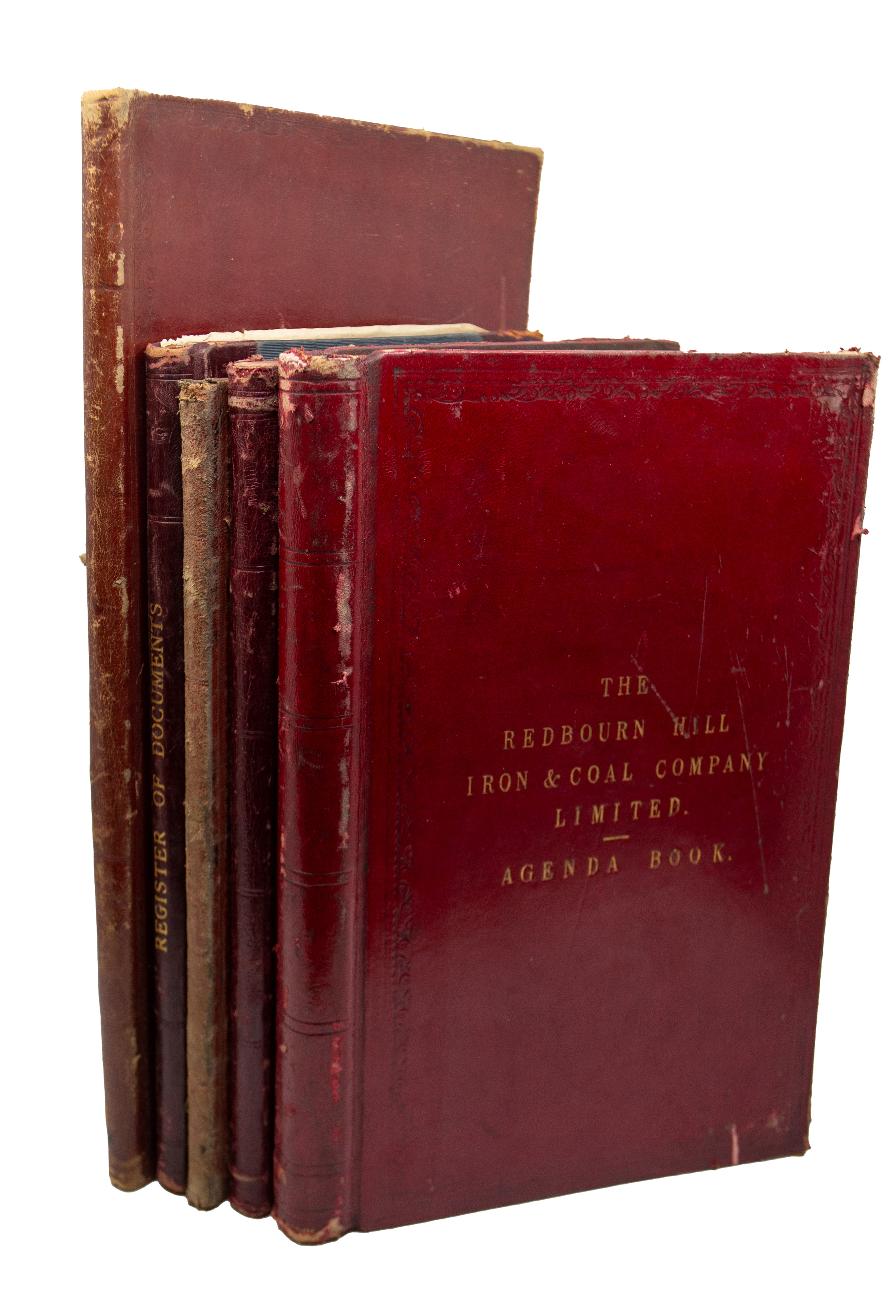 The Redbourn Hill Iron & Coal Company Limited. A collection of ledgers in red crushed morocco