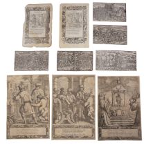 A collection of antique prints to include seven [of 31] engraved plates from Aesop's Fables & His