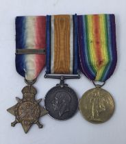 A WW1 Cavalry 1914 Mons Star and Clasp Trio, awarded to 2401 Pte George A.Rumsey of the 3rd Hussars.