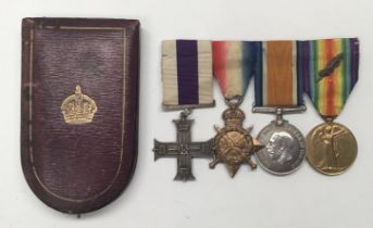 A WW1 Military Cross and Mentioned In Dispatches medal group, awarded to Lt (later Capt) J.C.B.