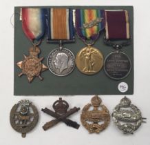 A WW1 1914 Star Trio / Mentioned in Dispatches, and Long Service & Good Conduct Medal group, plus