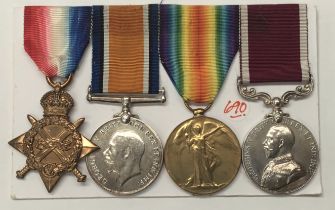 A WW1 1915 star / Long Service medal group, awarded to 9574 Pte P.Larman of the York & Lanc