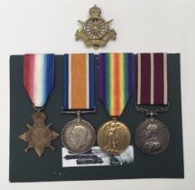 A WW1 1915 Star trio and MSM group, awarded to 4928 Company Sergeant Major H.N.Tompkin of the Army