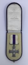 An original WW1 era Military Cross, complete with original fitted case. Unnamed as issued, with silk