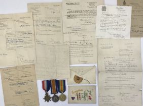 A Unique and Heartbreaking archive of WW1 Poppy from the Battlefield with Postcard